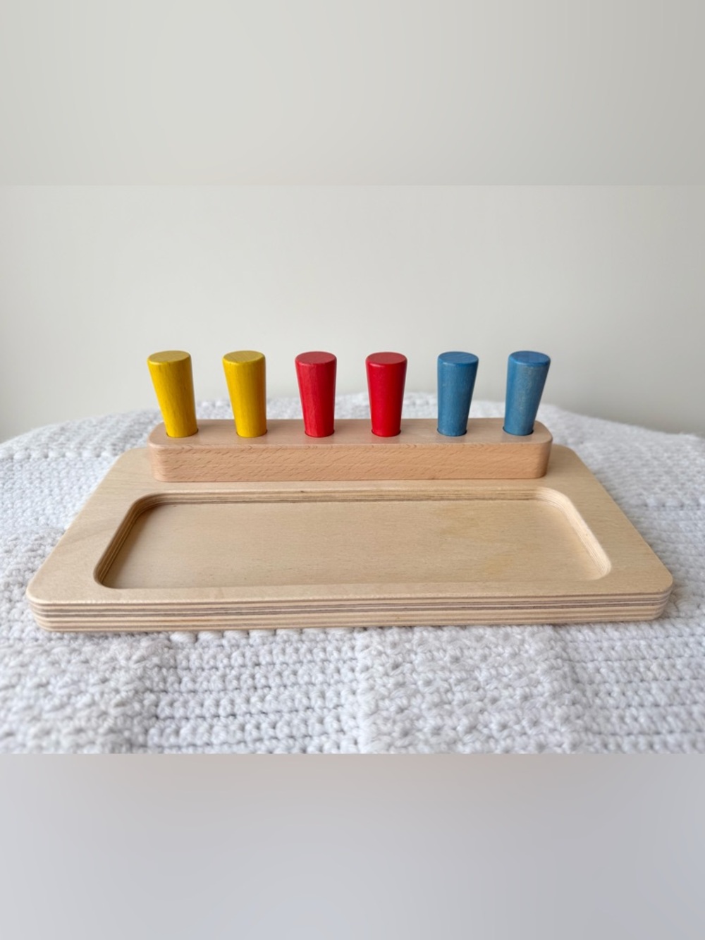 Monti Kids Wooden Peg Box Toy